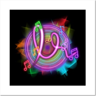 Neon Music Posters and Art